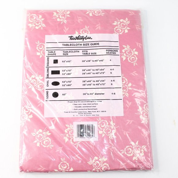Town & Country Linen Vinyl Oblong Tablecloth Set 2 #112 - Picture 2 of 5